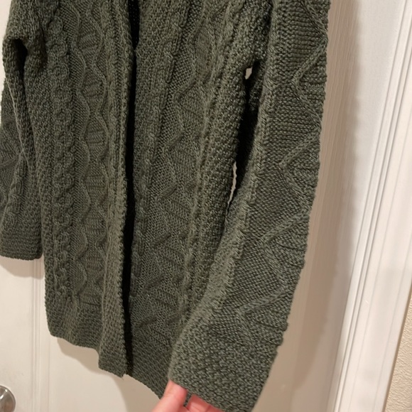 Inis Crafts Cardigan Sweater Green Wool Size Large - Picture 4 of 9